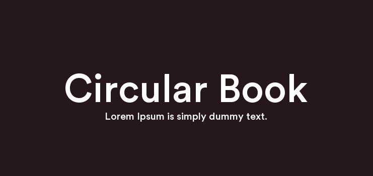 Circular Book Font