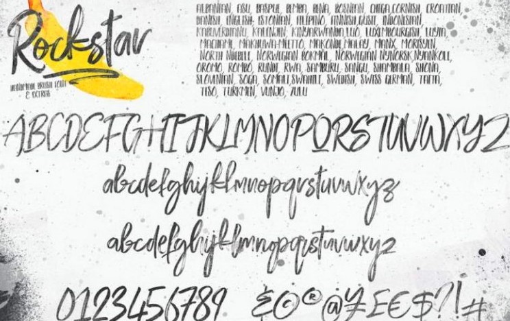 Rockstar Handwritten Font View