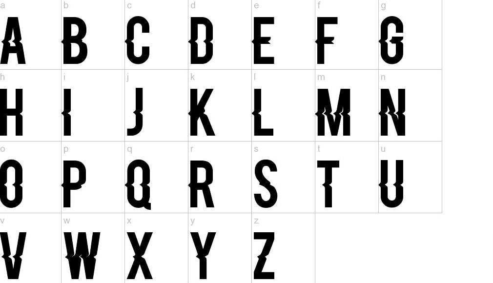 Blacklisted Font View