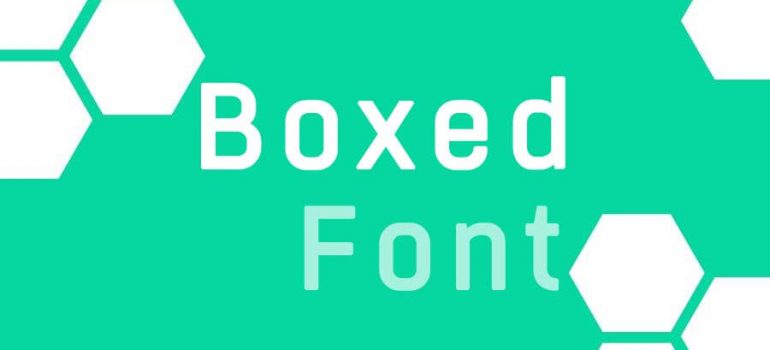 Boxed font