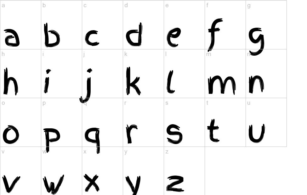 Finger Paint Font View