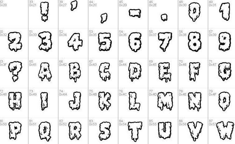 Lethal Slime Font View