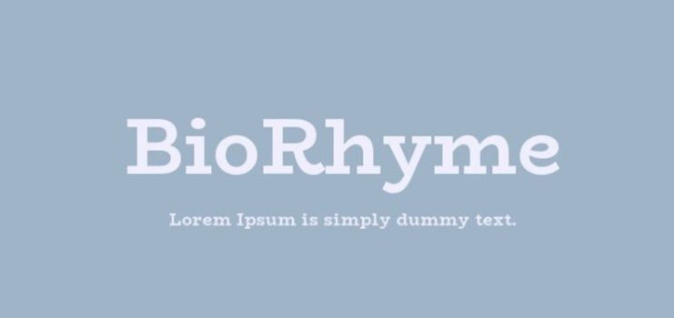 Biorhyme Font