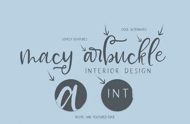 Farmhouse Country Rustic Script Font View