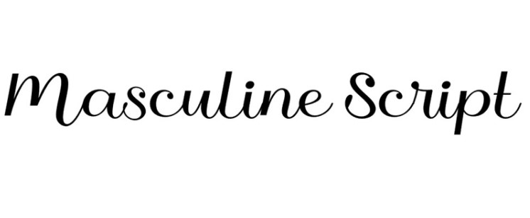 Masculine Script Font