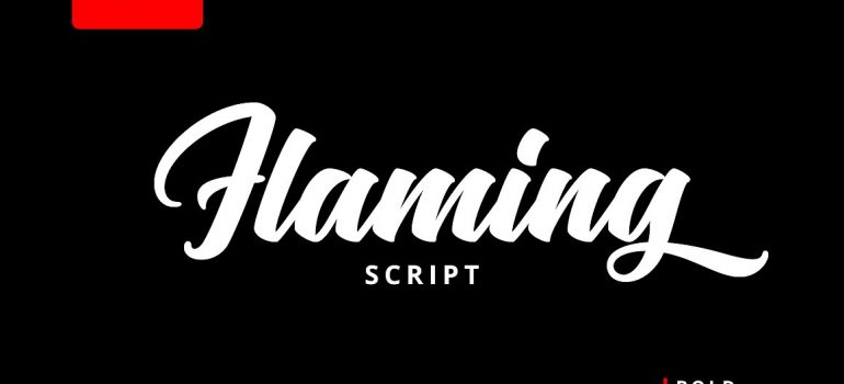 Flaming Script Font