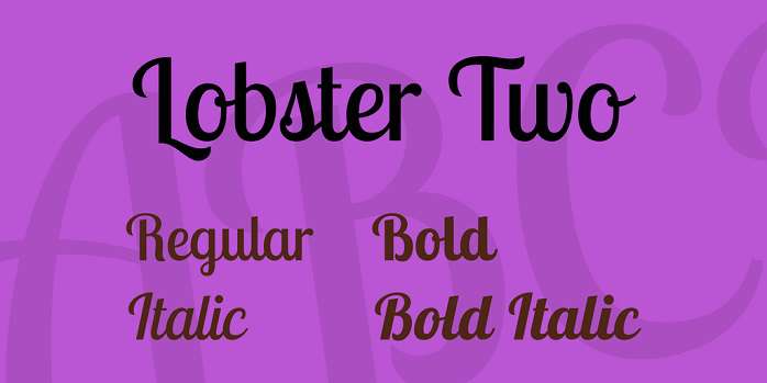 Lobster Two Font