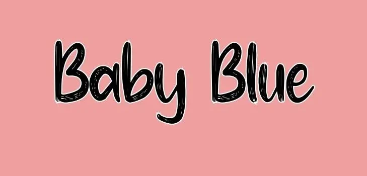 Baby Blue Font